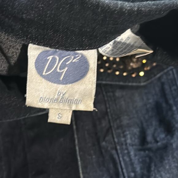 Y2K Gold Embellished Maximalist Glam Denim Sgt Pepper Jacket Womens Size S Edgy - Picture 6 of 7